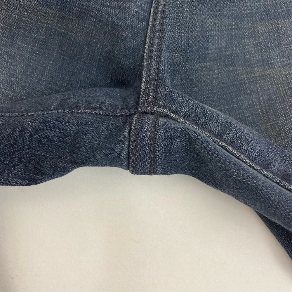 Good American Good Waist Crop High Rise Raw Hem Skinny Jeans Blue631